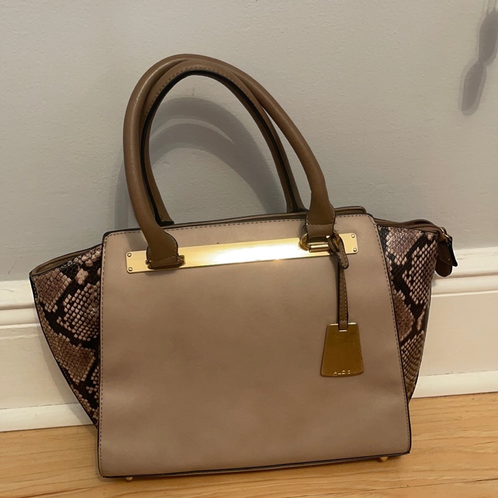 Nude / Snake Skin Aldo Shoulder Bag